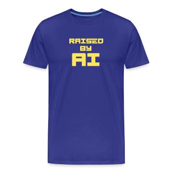 RAISED BY AI - Männer Premium Bio T-Shirt - Königsblau - Vorne - Damien (186cm)