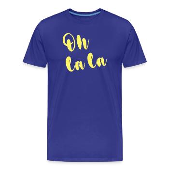 OH LA LA - Männer Premium Bio T-Shirt - Königsblau - Vorne - Damien (186cm)