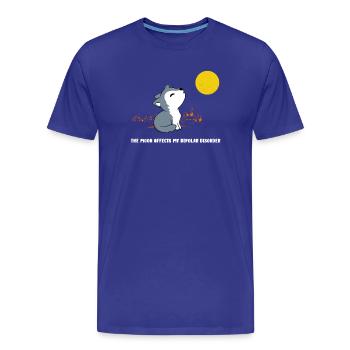 La lune affecte mon trouble bipolaire - T-shirt bio Premium Homme - bleu roi - Devant - Damien (186cm)