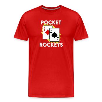 Jackpot Gambling Casino Poker Statement Joueur professionnel - T-shirt bio Premium Homme - rouge - Devant - Damien (186cm)