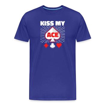 Déclaration de jeu de casino de jeu de cartes de poker - T-shirt bio Premium Homme - bleu roi - Devant - Damien (186cm)