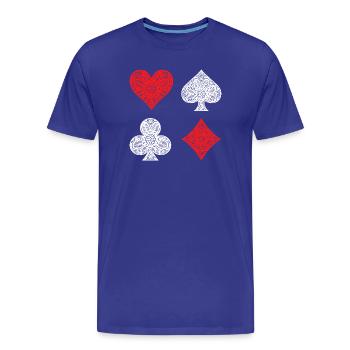 Glücksspiel Roulette Lotterie Poker Zocken Casino - Männer Premium Bio T-Shirt - Königsblau - Vorne - Damien (186cm)