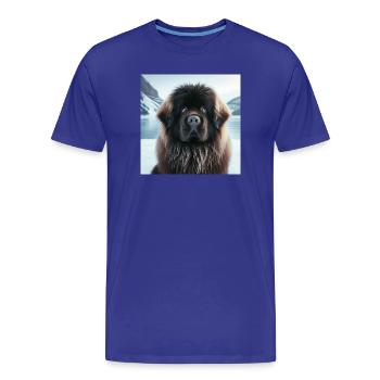 Newfoundland in the snow - Men's Premium Organic T-Shirt - royal blue - Front - Damien (186cm)