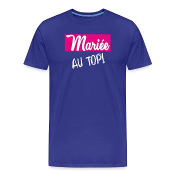 MARIEE - T-shirt bio Premium Homme - bleu roi - Devant - Damien (186cm)