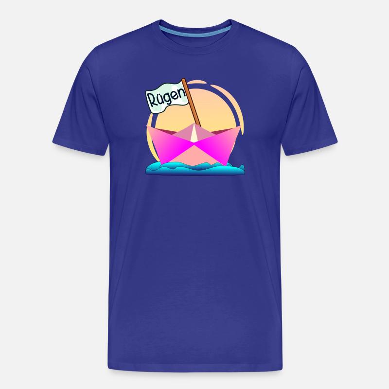 BOOTSFAHRER Ostseeinsel RÜGEN - Männer Premium Bio T-Shirt - Königsblau