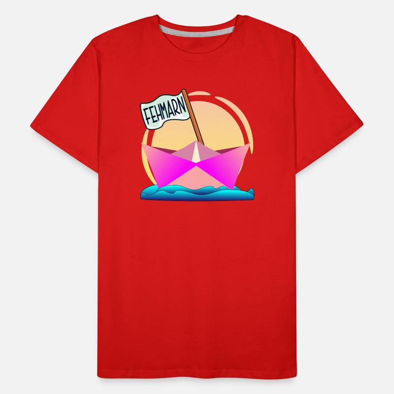 FEHMARN OSTSEEINSEL BOOTFAHREN Männer Premium Bio T-Shirt