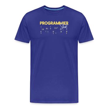 Déclaration du développeur Coden Scripting Développeur Web - T-shirt bio Premium Homme - bleu roi - Devant - Damien (186cm)