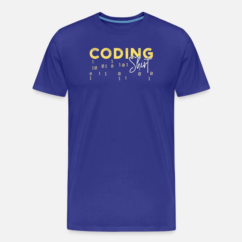 Coden Statement Developer Programmer Scripting - Men's Premium Organic T-Shirt - royal blue