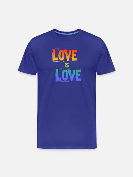 Love is Love Rainbow - Men's Premium Organic T-Shirt - royal blue