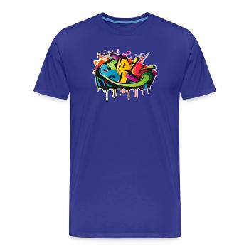 graffiti d’art urbain coloré cool comme STYLE-WRITING - T-shirt bio Premium Homme - bleu roi - Devant - Damien (186cm)