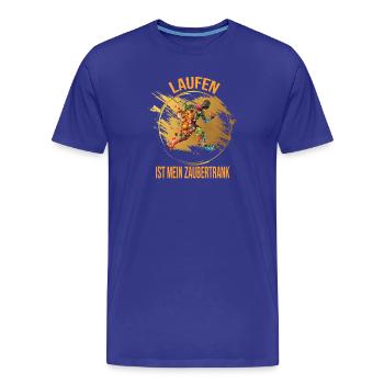 Laufen ist mein Zaubertrank - Männer Premium Bio T-Shirt - Königsblau - Vorne - Damien (186cm)