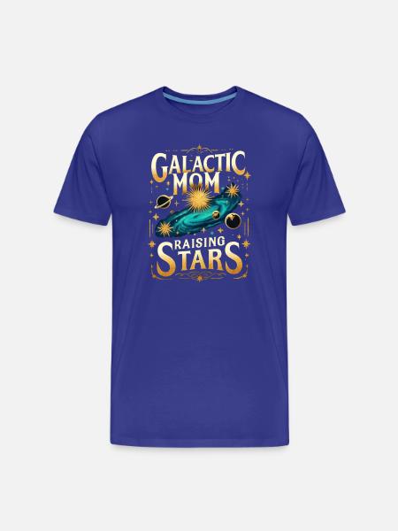 Galactic Mom Raising Stars - Men's Premium Organic T-Shirt - royal blue