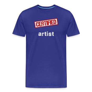 Artiste - T-shirt bio Premium Homme - bleu roi - Devant - Damien (186cm)