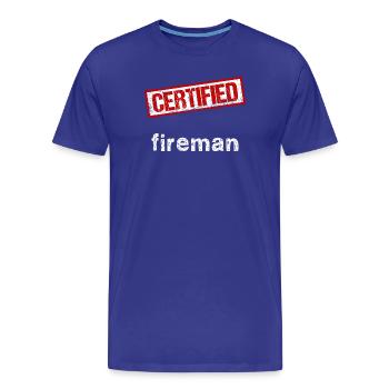 Feuerwehrmann - Männer Premium Bio T-Shirt - Königsblau - Vorne - Damien (186cm)