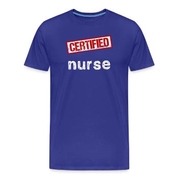 Krankenschwester - Männer Premium Bio T-Shirt - Königsblau - Vorne - Damien (186cm)
