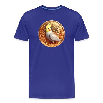 Médaille (01) - T-shirt bio Premium Homme - bleu roi - Devant - Damien (186cm)