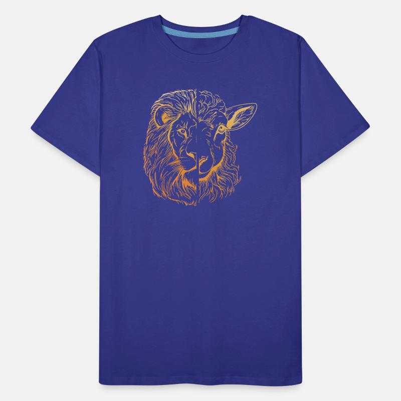 Löwe und Lamm Männer Premium Bio T-Shirt