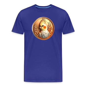 Médaille (05) - T-shirt bio Premium Homme - bleu roi - Devant - Damien (186cm)