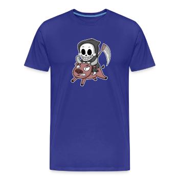 Sensenmann Rind Motiv - Männer Premium Bio T-Shirt - Königsblau - Vorne - Damien (186cm)