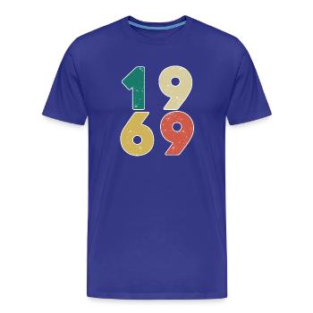 1969 - Jahrgang 1969 - Baujahr 1969 - Männer Premium Bio T-Shirt - Königsblau - Vorne - Damien (186cm)