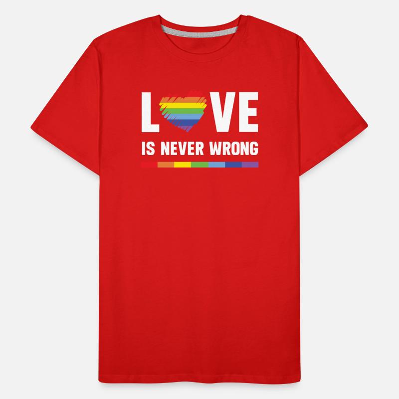 LGBT Pride Month - Love is Never Wrong Men's Premium Organic T-Shirt