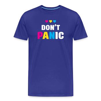 LGBT Pride Month - Keine Panik - Männer Premium Bio T-Shirt - Königsblau - Vorne - Damien (186cm)