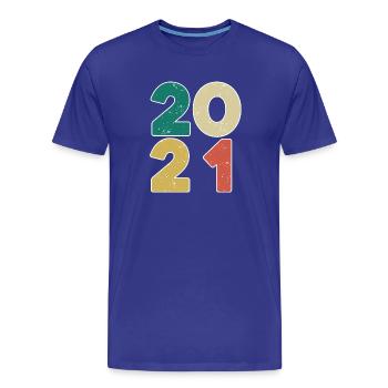 2021 - Year 2021 - Year 2021 - Men's Premium Organic T-Shirt - royal blue - Front - Damien (186cm)