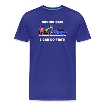 Car Statement Refueling Energy Storage Electricity - Men's Premium Organic T-Shirt - royal blue - Front - Damien (186cm)