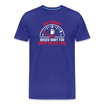 Station-service Essence Ravitaillement en carburant Énergie Électricité - T-shirt bio Premium Homme - bleu roi - Devant - Damien (186cm)
