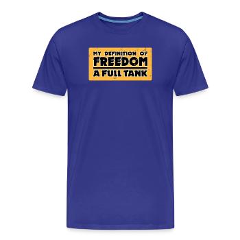Fuel Pump Energy Storage Statement Refueling Electricity - Men's Premium Organic T-Shirt - royal blue - Front - Damien (186cm)