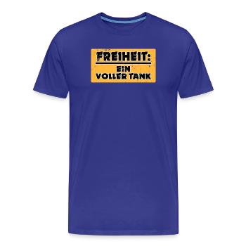 Electricity Electrical Energy Refueling Statement Gasoline - Men's Premium Organic T-Shirt - royal blue - Front - Damien (186cm)