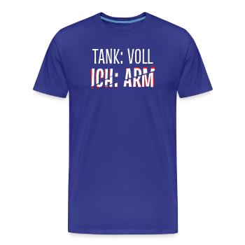 Fuel pump Energy Energy storage Refuelling Electricity - Men's Premium Organic T-Shirt - royal blue - Front - Damien (186cm)
