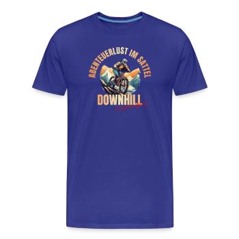 MTB: Abenteuerlust im Sattel - Männer Premium Bio T-Shirt - Königsblau - Vorne - Damien (186cm)