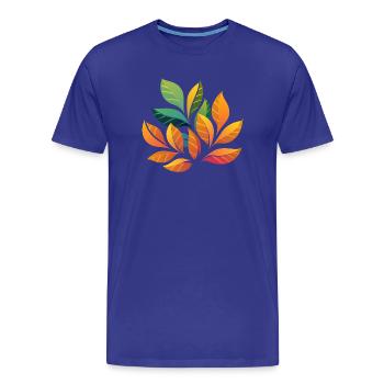 Plant Design - Men's Premium Organic T-Shirt - royal blue - Front - Damien (186cm)