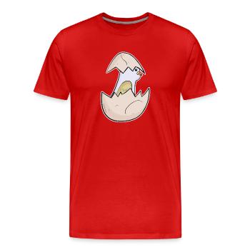 Baby Bird Dove Toddler Motif - Men's Premium Organic T-Shirt - red - Front - Damien (186cm)