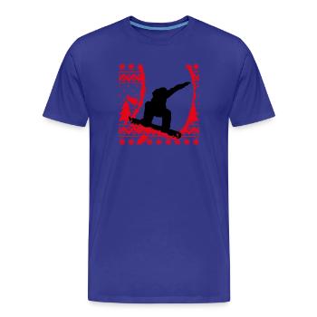 Winterurlaub Skifahrer Schifahren Wintersport Eis - Männer Premium Bio T-Shirt - Königsblau - Vorne - Damien (186cm)