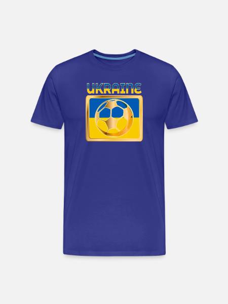 Fußball Ukraine - Männer Premium Bio T-Shirt - Königsblau