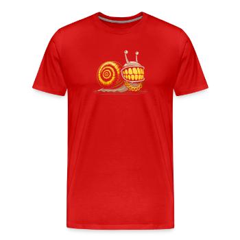 Schnecken-Bling-Bling-HipHop - Männer Premium Bio T-Shirt - Rot - Vorne - Damien (186cm)