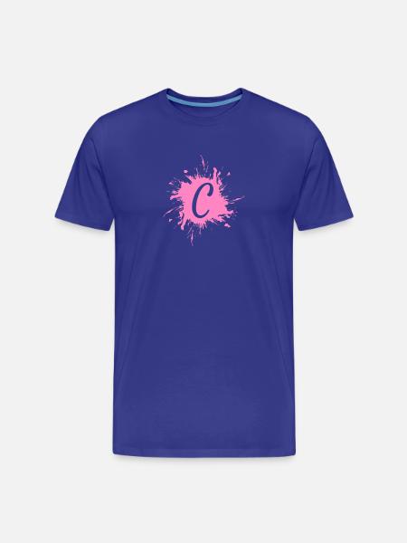 Letter C - initial letter C - Men's Premium Organic T-Shirt - royal blue