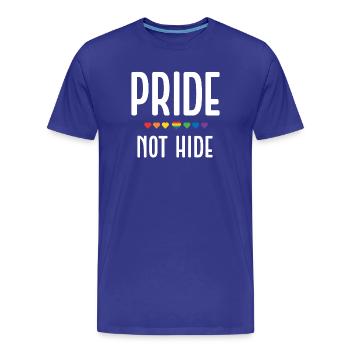 LGBT Pride Month - Pride, Not Hide - Men's Premium Organic T-Shirt - royal blue - Front - Damien (186cm)