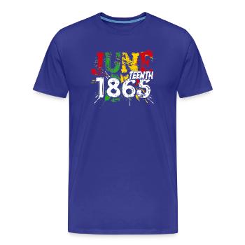 1865 Juneteenth feiert die Freiheit der Afroamerikaner - Männer Premium Bio T-Shirt - Königsblau - Vorne - Damien (186cm)