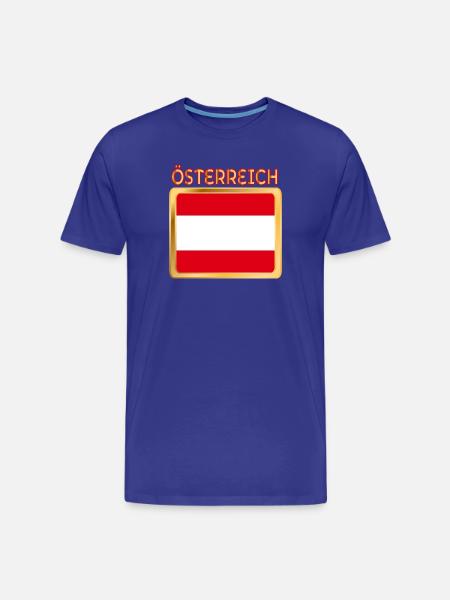 AUSTRIAN FLAG AUSTRIA - Men's Premium Organic T-Shirt - royal blue