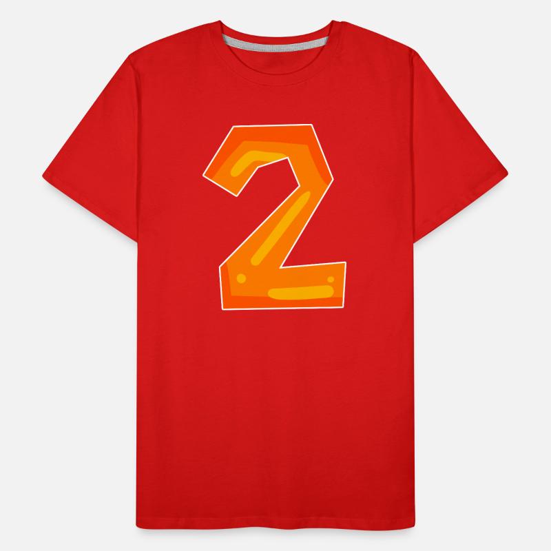 Two - 2 - Number Number Men's Premium Organic T-Shirt