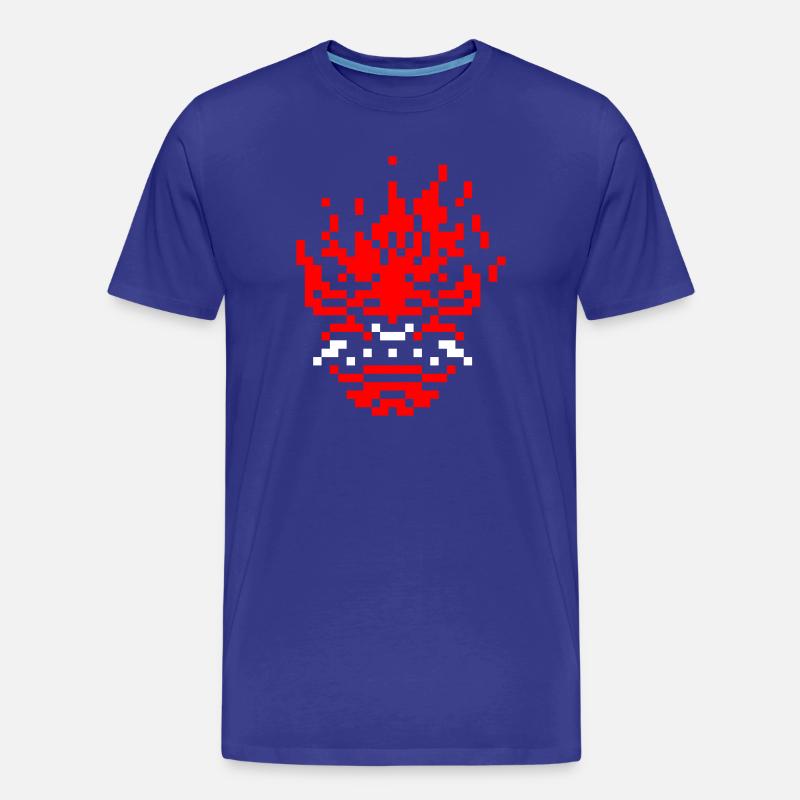8bit pixel oni - Männer Premium Bio T-Shirt - Königsblau