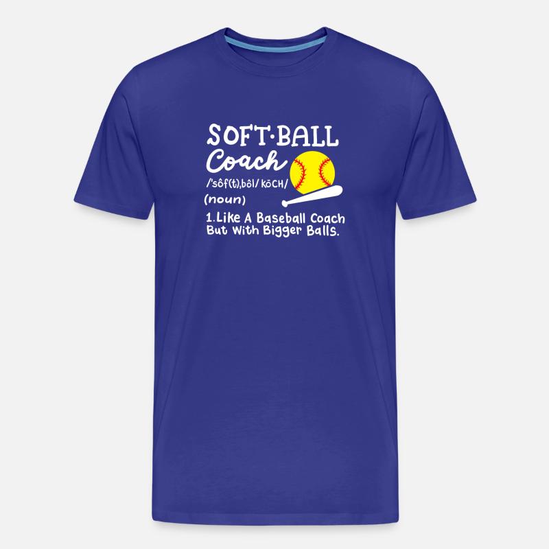 Softball Trainer - Männer Premium Bio T-Shirt - Königsblau