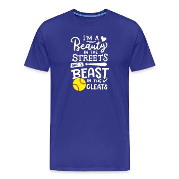 Softball Softball-Spieler - Männer Premium Bio T-Shirt - Königsblau - Vorne - Damien (186cm)
