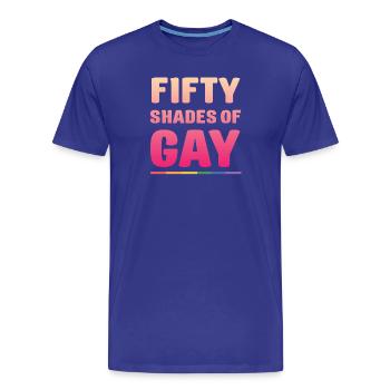 LGBTQ Pride Month -Shades of Gays - Men's Premium Organic T-Shirt - royal blue - Front - Damien (186cm)
