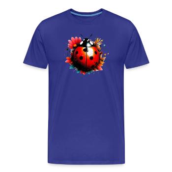 Coccinelle - T-shirt bio Premium Homme - bleu roi - Devant - Damien (186cm)