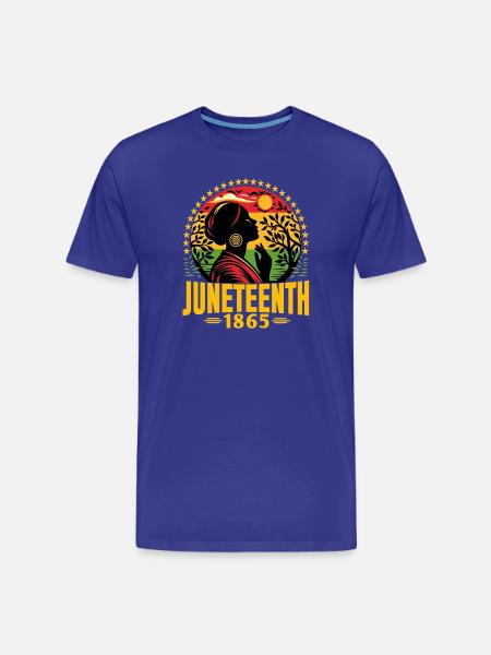 Celebrating Juneteenth: June-19-1865, Freedom - Men's Premium Organic T-Shirt - royal blue