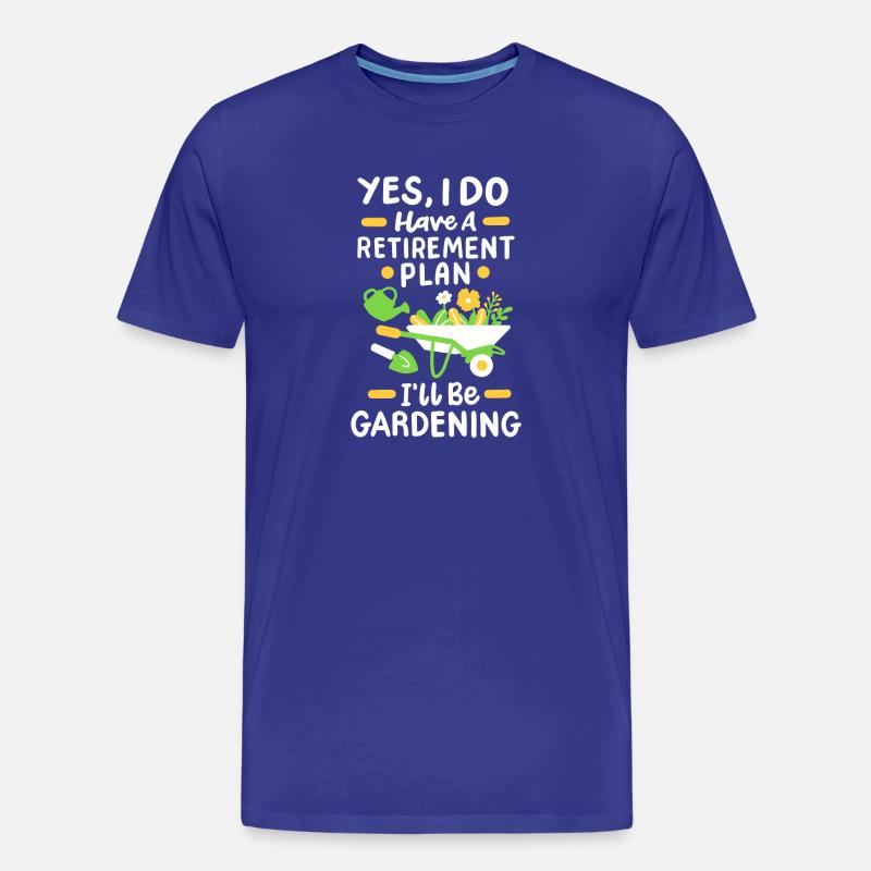 Garten Gartenarbeit Pflanzen - Männer Premium Bio T-Shirt - Königsblau